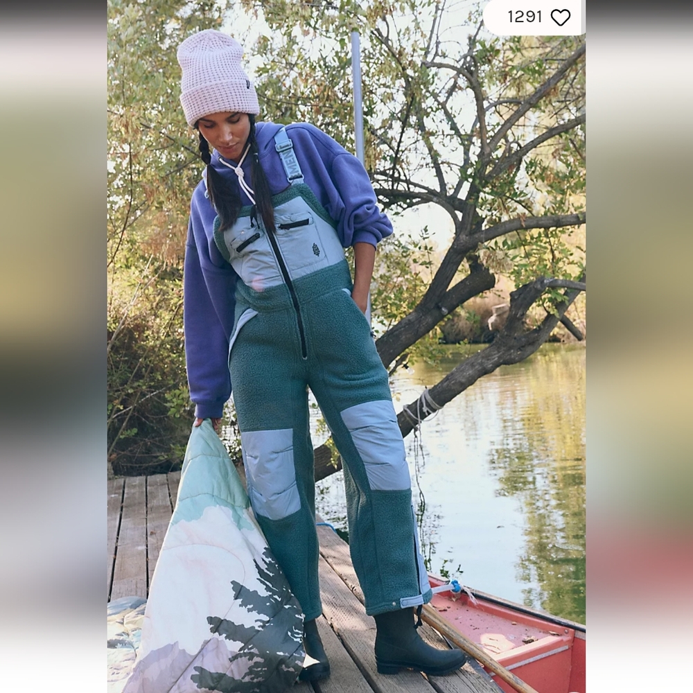 Free People Movement Hit The Slopes Overalls.  New with tag - Picture 4 of 12
